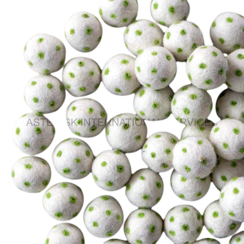 Multi dotted felt balls