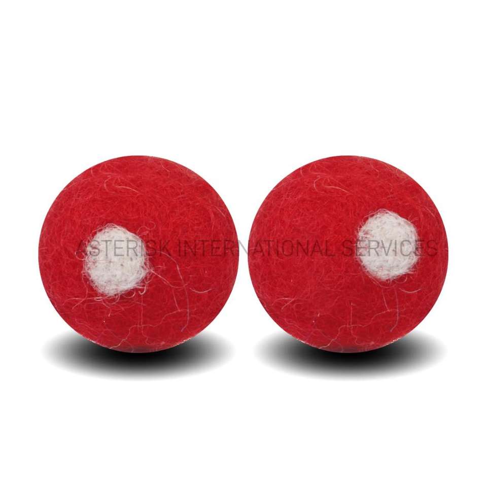 Polka dotted felt balls
